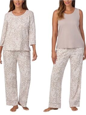 Carole Hochman Midnight Women's 3-Piece Cotton Pyjamas Set